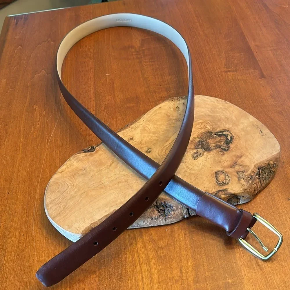 Mens Lands End Leather Belt - Size 48
